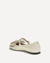 Mary-Jane Bowow Ballerinas - CREAM | Base Blu