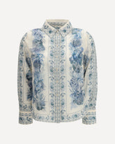 Camicia in cotone con stampa floreale  - MULTICOLORE | Base Blu