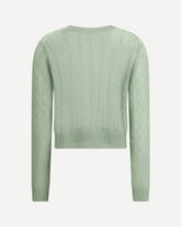 Mohair and wool cable knit Sweater - GREEN | Base Blu