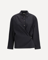 Cotton blend Shirt - BLACK | Base Blu