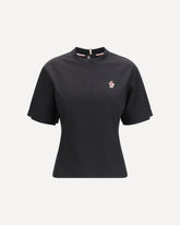 T-shirt in cotone con applicazione - NERO | Base Blu