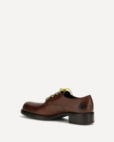 Antique leather lace-up Loafers - BROWN | Base Blu