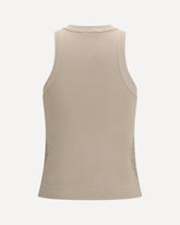 Top in cotton with luminous embroidery - BEIGE | Base Blu