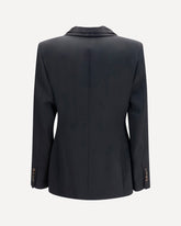 Wool Jacket with shawl lapels - BLACK | Base Blu