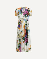 Flower bouquet print chemisier Dress - MULTICOLOUR | Base Blu
