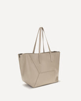 Leather Tote Bag - BEIGE | Base Blu