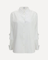 Textured cotton poplin Shirt - WHITE | Base Blu
