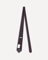 Geometric silk Tie - PURPLE | Base Blu