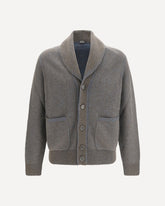 Cashmere and wool V-neck Cardigan - BROWN | Base Blu