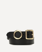 Leather Regalo Belt - BLACK | Base Blu