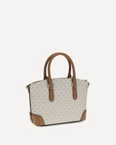 Borsa a Mano Laila media con logo - CREMA  | Base Blu
