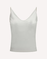 Micro-rib silk jersey Tank Top - WHITE | Base Blu