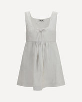 Linen short Dress - WHITE | Base Blu