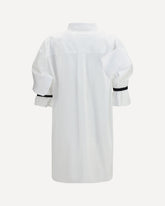 Shirt with elasticated sleeves - WHITE | Base Blu