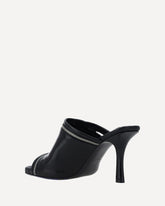 Sandali in pelle  - NERO | Base Blu