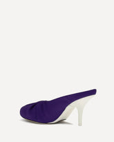 Satin heeled Mules - PURPLE | Base Blu