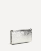 Falabella metallic fabric Shoulder Bag - SILVER | Base Blu