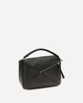 Puzzle large Handbag - BLACK | Base Blu