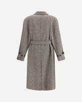 Cappotto in tessuto a spina di pesce - BEIGE | Base Blu