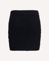 Tweed Mini Skirt with logo buttons - BLACK | Base Blu