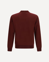 Wool Polo with VLogo embroidery - BORDEAUX | Base Blu