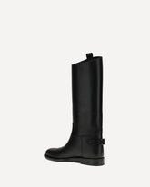 Leather high Boots - BLACK | Base Blu