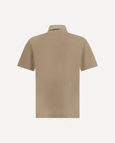 Logoed Polo Shirt - BEIGE | Base Blu