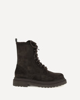 Laced Ankle Boots - BLACK | Base Blu