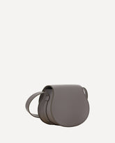 Small Marcie leather Shoulder Bag - GREY | Base Blu