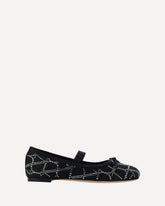 Valentino Garavani Toile Iconographe Ballerinas - BLACK | Base Blu