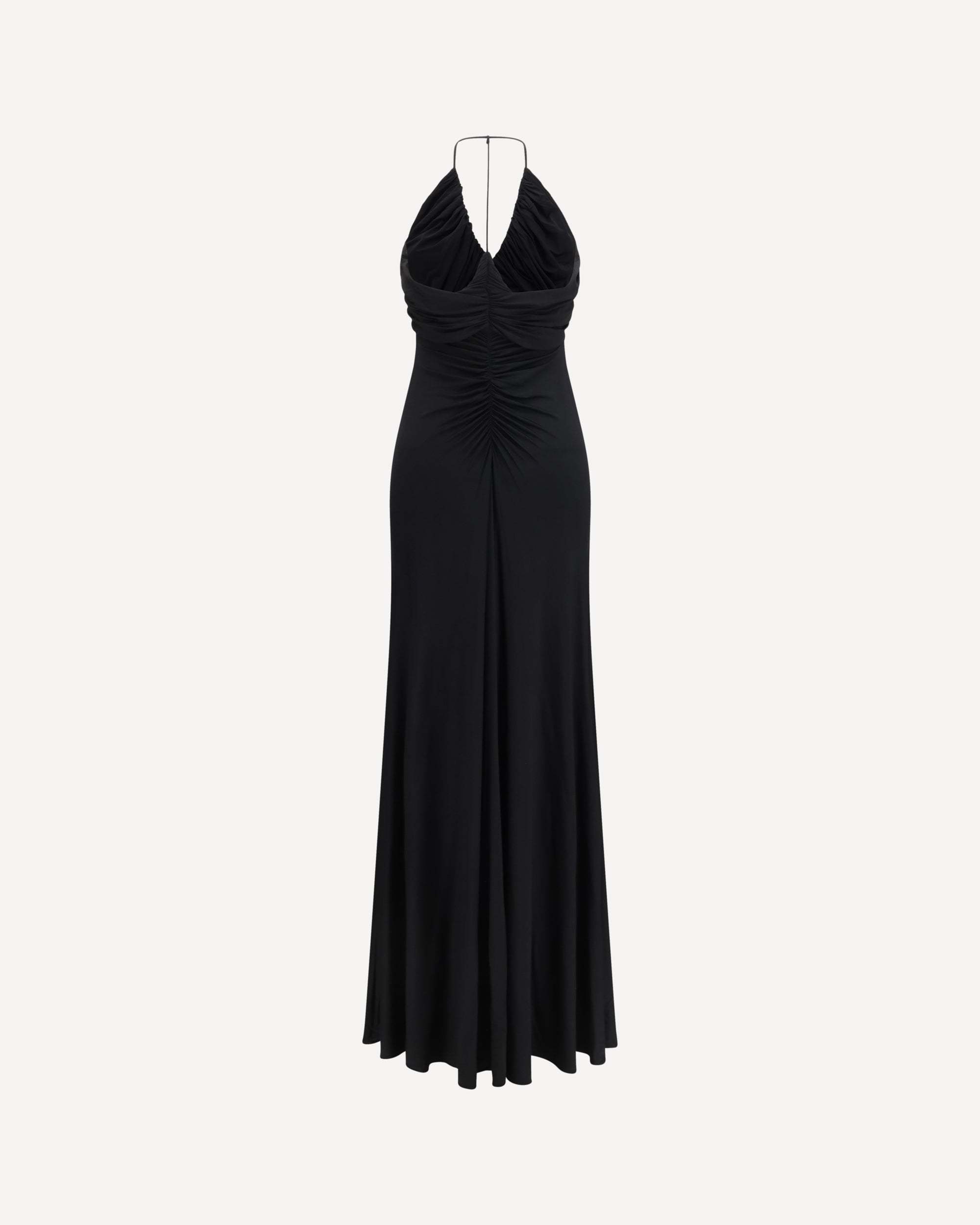 self portrait halter neck dress SELF-PORTRAIT Jersey long BLACK As casual polished restraint