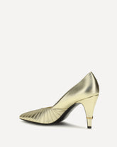 Décolleté in pelle metallizzata - ORO | Base Blu