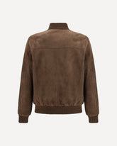Suede Goat Leather Jacket - BROWN | Base Blu