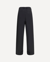Moncler x EE72 trousers by Edward Enninful in stretch technical wool - BLACK | Base Blu