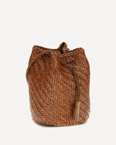 Pompom Double Jumps Bucket Bag - BROWN | Base Blu