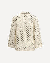 Polka-dot silk Shirt - CREAM | Base Blu