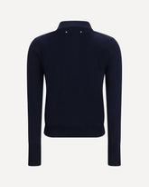 Long sleeve merino wool Polo - BLUE | Base Blu