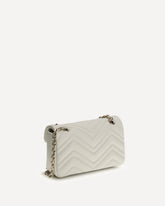 Borsa a Spalla piccola GG Marmont  - BIANCO | Base Blu