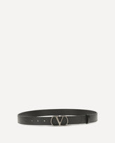 Cintura VLogo Signature in pelle - NERO | Base Blu
