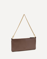Leather Shoulder Bag - BROWN | Base Blu