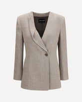 Linen Blazer - BEIGE | Base Blu