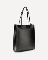 Tangle leather Tote Bag - BLACK | Base Blu