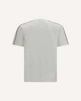 Cotton T-shirt with embroidered logo - WHITE | Base Blu