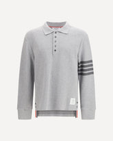 Piqué long-sleeve Polo - GREY | Base Blu