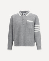 Knitted polo Shirt - GREY | Base Blu
