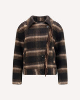 Galeane wool-blend short Coat - BLACK | Base Blu