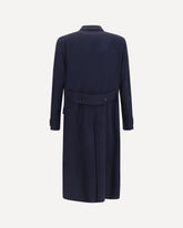 Double-breasted wool Coat - BLUE | Base Blu