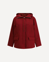 Giacca in faille di poliestere Rossa  - BORDEAUX | Base Blu