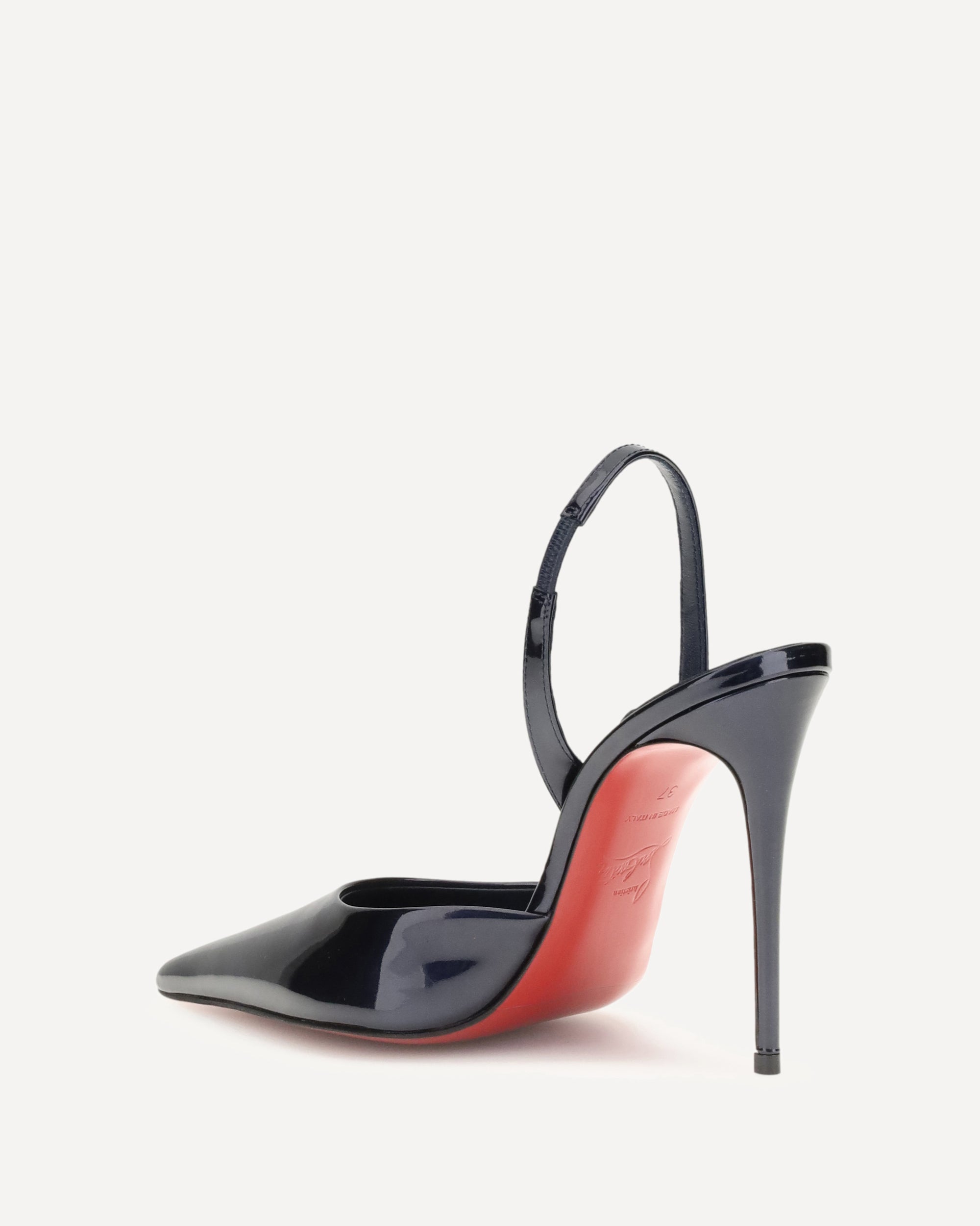 CHRISTIAN LOUBOUTIN Patent leather Pumps BLACK Base Blu