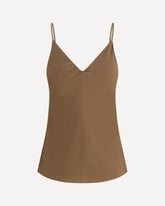 Stretch silk Top - BROWN | Base Blu